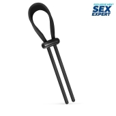 Черный ремень-лассо для усиления эрекции - Sex Expert - в Челябинске купить с доставкой