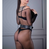 Черный кожаный пояс Sex Game - БДСМ Арсенал - купить с доставкой в Челябинске