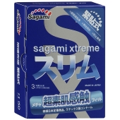 Розовые презервативы Sagami Xtreme FEEL FIT 3D - 3 шт. - Sagami - купить с доставкой в Челябинске