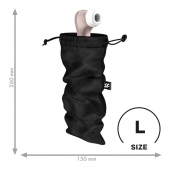 Черный мешочек для хранения игрушек Treasure Bag L - Satisfyer - купить с доставкой в Челябинске