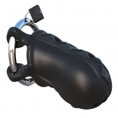 Черный замок верности Extreme Silicone Cock Blocker - Pipedream - купить с доставкой в Челябинске