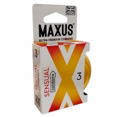 Презервативы анатомической формы Maxus Sensual - 3 шт. - Maxus - купить с доставкой в Челябинске