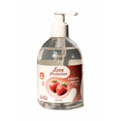 Лубрикант на водной снове Love Protection Strawberry с ароматом клубники - 300 мл. - Lola Games - купить с доставкой в Челябинске