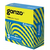 Классические презервативы с обильной смазкой Ganzo Classic - 3 шт. - Ganzo - купить с доставкой в Челябинске