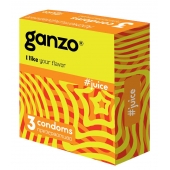 Ароматизированные презервативы Ganzo Juice - 3 шт. - Ganzo - купить с доставкой в Челябинске
