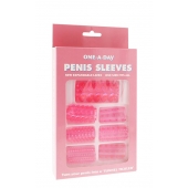 Набор из 7 розовых насадок на пенис ONE-A-DAY PENIS SLEEVES PINK - Seven Creations - в Челябинске купить с доставкой