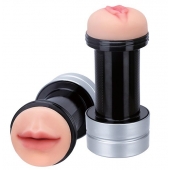 Двусторонний мастурбатор REALSTUFF 2 IN 1 HUMMER MOUTH   VAGINA - ротик и вагина - Dream Toys - в Челябинске купить с доставкой
