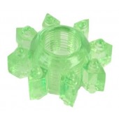 Зеленое эрекционное кольцо-звезда - Toyfa Basic - в Челябинске купить с доставкой