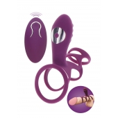 Фиолетовая эрекционная вибронасадка Halo Halo C-Ring Sleeve - Toy Joy - в Челябинске купить с доставкой