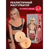Двусторонний мастурбатор Lola Taylor - 22 см. - ФлешНаш - в Челябинске купить с доставкой