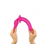 Ярко-розовый двусторонний фаллоимитатор Switch Plug-In Semi-Realistic Size L - Strap-on-me