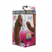 Коричневая насадка на пенис Wolftooth Sleeve - 13 см. - Baile - в Челябинске купить с доставкой
