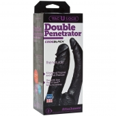 Черная насадка-фаллоимитатор для двойной стимуляции Double Penetrator - 16 см. - Doc Johnson - купить с доставкой в Челябинске