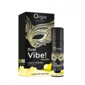Съедобный жидкий вибратор Dual Vibe! со вкусом лимонного джина с тоником - 15 мл. - ORGIE - купить с доставкой в Челябинске