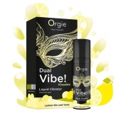 Съедобный жидкий вибратор Dual Vibe! со вкусом лимонного джина с тоником - 15 мл. - ORGIE - купить с доставкой в Челябинске