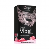 Съедобный жидкий вибратор Dual Vibe! со вкусом клубничного джина с тоником - 15 мл. - ORGIE - купить с доставкой в Челябинске