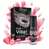 Съедобный жидкий вибратор Dual Vibe! со вкусом клубничного джина с тоником - 15 мл. - ORGIE - купить с доставкой в Челябинске