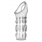 Прозрачная насадка на пенис Stretchy Studded Penis Sleeve Ring - Blush Novelties - в Челябинске купить с доставкой