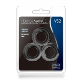 Набор из 3 черных эрекционных колец Black Small Penis Rings - Blush Novelties - в Челябинске купить с доставкой