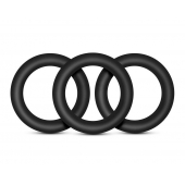 Набор из 3 черных эрекционных колец Black Small Penis Rings - Blush Novelties - в Челябинске купить с доставкой