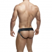 Телесный фаллопротез на черных эластичных ремнях 7 Inch Hollow Strap On - 17 см. - Blush Novelties - купить с доставкой в Челябинске