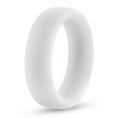 Белое люминесцентное эрекционное кольцо Silicone Glo Cock Ring - Blush Novelties - в Челябинске купить с доставкой