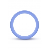 Голубое люминесцентное кольцо Silicone Glo Cock Ring - Blush Novelties - в Челябинске купить с доставкой