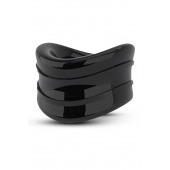 Черное эрекционное кольцо на мошонку Beef Ball Stretcher Snug - Blush Novelties - в Челябинске купить с доставкой