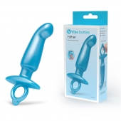 Голубая анальная пробка для массажа простаты Hither Silicone Prostate Plug - 14,3 см. - b-Vibe - в Челябинске купить с доставкой