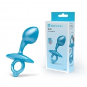 Голубая анальная пробка для массажа простаты Bulb Silicone Prostate Plug - 10,7 см. - b-Vibe - в Челябинске купить с доставкой