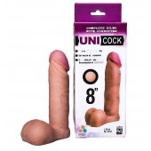Фаллическая насадка для страпона UNICOCK 8  - 20 см. - LOVETOY (А-Полимер) - купить с доставкой в Челябинске