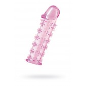 Розовая насадка на пенис с шипами - 12,5 см. - A-toys - в Челябинске купить с доставкой