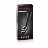 Вибратор с электростимуляцией Tickling Truman Black Edition - 27 см. - MyStim - купить с доставкой в Челябинске