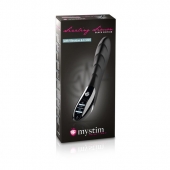 Вибратор с электростимуляцией Sizzling Simon Black Edition - 27 см. - MyStim - купить с доставкой в Челябинске