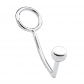 Кольцо на пенис с анальным стимулятором Stainless Steel Anal Hook   Cock Ring - BlueLine - в Челябинске купить с доставкой
