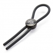 Тёмно-серое эрекционное кольцо с зажимом Again and Again Adjustable Cock Ring - Fifty Shades of Grey - в Челябинске купить с доставкой