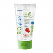 Гель-смазка на водной основе с ароматом клубники BioGlide - 80 мл. - Joy Division - купить с доставкой в Челябинске