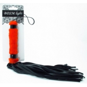 Нежная плеть с красным мехом BDSM Light - 43 см. - БДСМ Арсенал - купить с доставкой в Челябинске