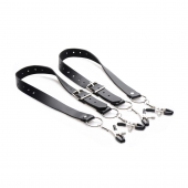 Ремни с зажимами для половых губ Spread Labia Spreader Straps with Clamps - XR Brands - купить с доставкой в Челябинске