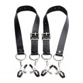 Ремни с зажимами для половых губ Spread Labia Spreader Straps with Clamps - XR Brands - купить с доставкой в Челябинске