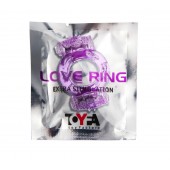 Фиолетовое виброкольцо с двумя вибропульками - Toyfa Basic - в Челябинске купить с доставкой