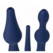 Набор из 3 универсальных насадок для анального душа Universal 3 Piece Silicone Enema Attachment Set - XR Brands - купить с доставкой в Челябинске