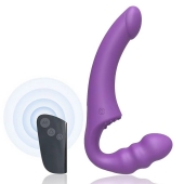 Фиолетовый безремневой страпон Straples Strap-On Dildo - Erokay - купить с доставкой в Челябинске