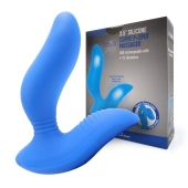 Синий вибромассажер простаты 3,5’’ Curve P-spot Massager - 12 см. - Erokay - в Челябинске купить с доставкой