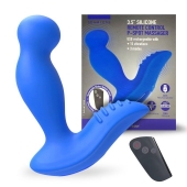 Синий вибромассажер простаты 3,5’’ Remote Control P-spot Massager - 12,5 см. - Erokay - в Челябинске купить с доставкой