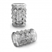 Прозрачная насадка с капельками STAY HARD COCK SLEEVE 05 CLEAR - Blush Novelties - в Челябинске купить с доставкой