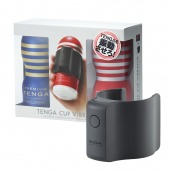Набор Tenga Cup Vibrator 1st Set: вибратор Cup Vibrator, мастурбатор Original Vacuum Cup, мастурбатор Premium Original Vacuum Cup - Tenga - в Челябинске купить с доставкой
