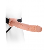 Фаллопротез телесного цвета Hollow Strap-On - 29 см. - Pipedream - купить с доставкой в Челябинске