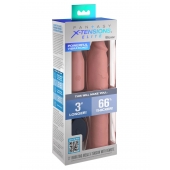 Телесная вибронасадка на член 3  Vibrating Mega X-tension with Remote - 22,9 см. - Pipedream - в Челябинске купить с доставкой