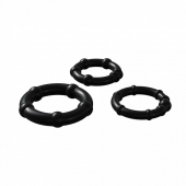 Набор из 3 черных эрекционных колец Babooom Ring Set - Adrien Lastic - в Челябинске купить с доставкой